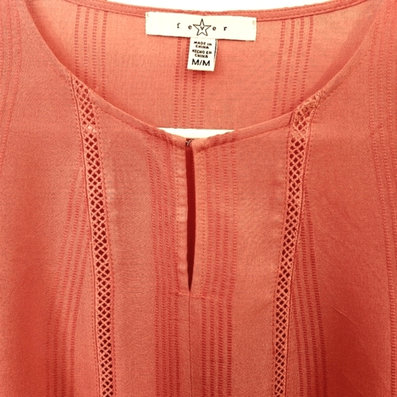 Fever Coral Peasant Blouse - Picture 6 of 13